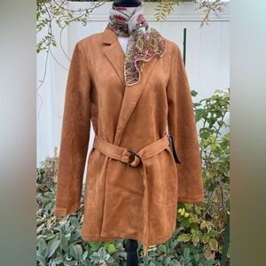 Have Tan Trench Coat with Belt and Wide Lapel